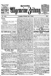 Czernowitzer Allgemeine Zeitung 19120417 Seite: 1