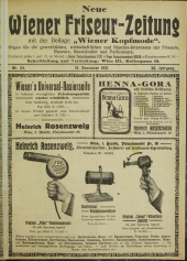 Neue Wiener Friseur-Zeitung 19211215 Seite: 1