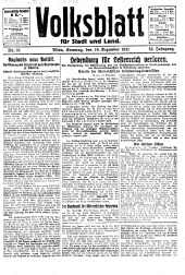 Volksblatt für Stadt und Land 19211218 Seite: 1