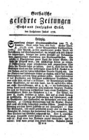 Gothaische gelehrte Zeitungen