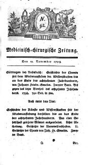 Medicinisch chirurgische Zeitung