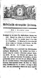 Medicinisch chirurgische Zeitung