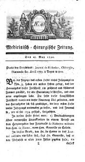 Medicinisch chirurgische Zeitung