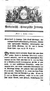 Medicinisch chirurgische Zeitung