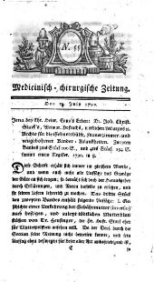 Medicinisch chirurgische Zeitung