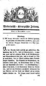 Medicinisch chirurgische Zeitung