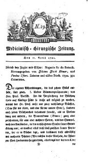 Medicinisch chirurgische Zeitung