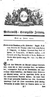 Medicinisch chirurgische Zeitung