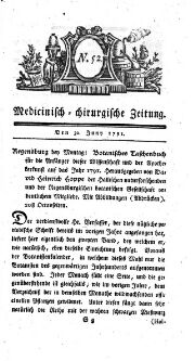 Medicinisch chirurgische Zeitung