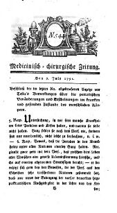 Medicinisch chirurgische Zeitung