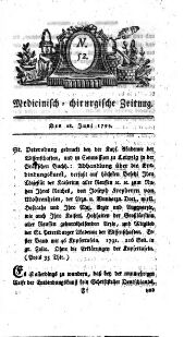 Medicinisch chirurgische Zeitung
