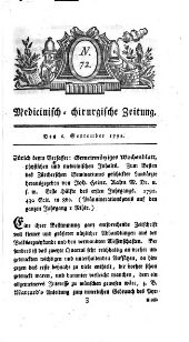 Medicinisch chirurgische Zeitung
