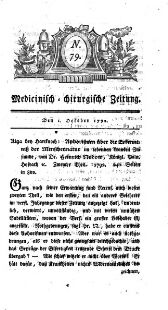 Medicinisch chirurgische Zeitung