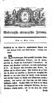 Medicinisch chirurgische Zeitung