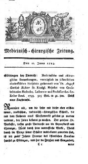 Medicinisch chirurgische Zeitung