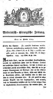 Medicinisch chirurgische Zeitung