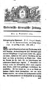 Medicinisch chirurgische Zeitung