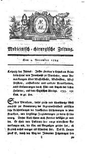 Medicinisch chirurgische Zeitung