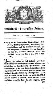 Medicinisch chirurgische Zeitung