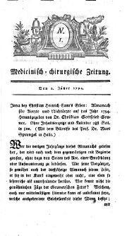 Medicinisch chirurgische Zeitung