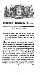 Medicinisch chirurgische Zeitung