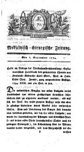 Medicinisch chirurgische Zeitung