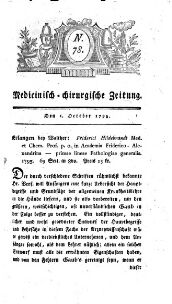 Medicinisch chirurgische Zeitung