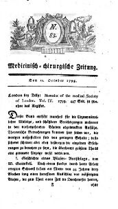 Medicinisch chirurgische Zeitung