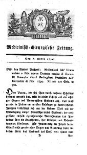 Medicinisch chirurgische Zeitung
