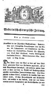 Medicinisch chirurgische Zeitung