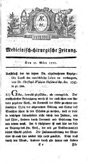 Medicinisch chirurgische Zeitung