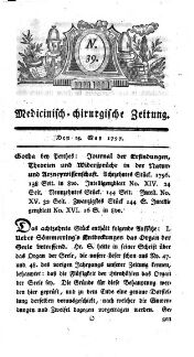 Medicinisch chirurgische Zeitung