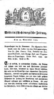 Medicinisch chirurgische Zeitung