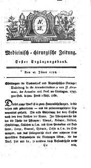 Medicinisch chirurgische Zeitung