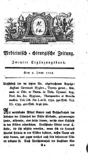Medicinisch chirurgische Zeitung