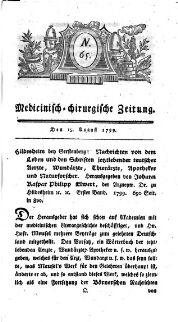 Medicinisch chirurgische Zeitung