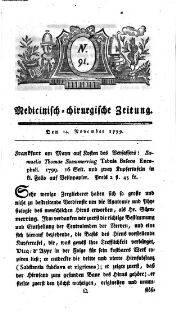 Medicinisch chirurgische Zeitung