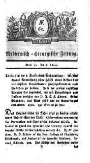 Medicinisch chirurgische Zeitung