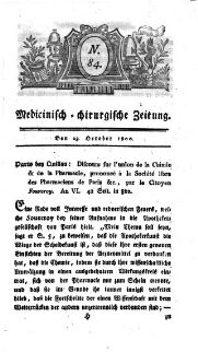 Medicinisch chirurgische Zeitung