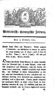 Medicinisch chirurgische Zeitung