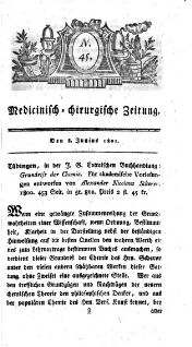 Medicinisch chirurgische Zeitung