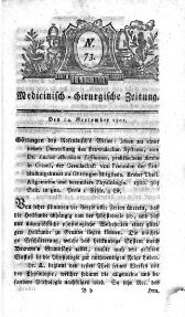 Medicinisch chirurgische Zeitung