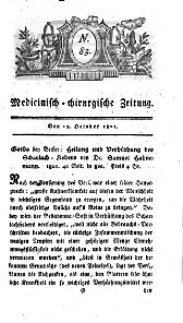 Medicinisch chirurgische Zeitung