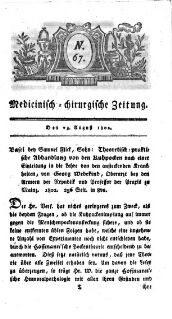 Medicinisch chirurgische Zeitung