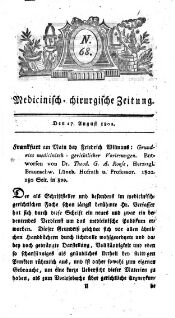 Medicinisch chirurgische Zeitung