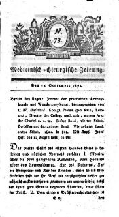 Medicinisch chirurgische Zeitung