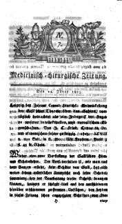 Medicinisch chirurgische Zeitung