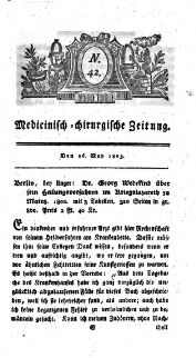 Medicinisch chirurgische Zeitung