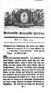 Medicinisch chirurgische Zeitung