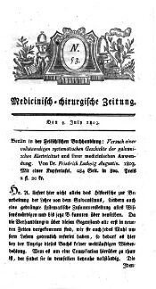 Medicinisch chirurgische Zeitung